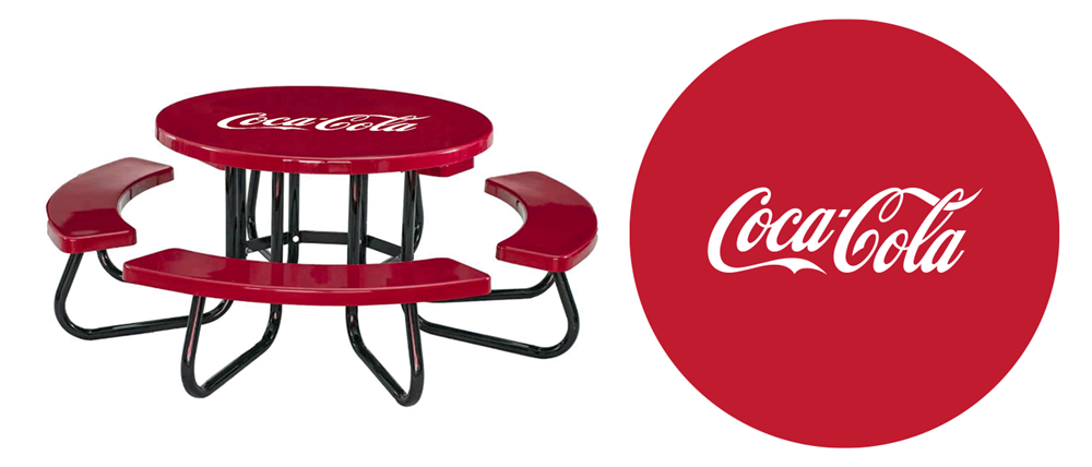 Custom Fiberglass Picnic Table - Coca Cola